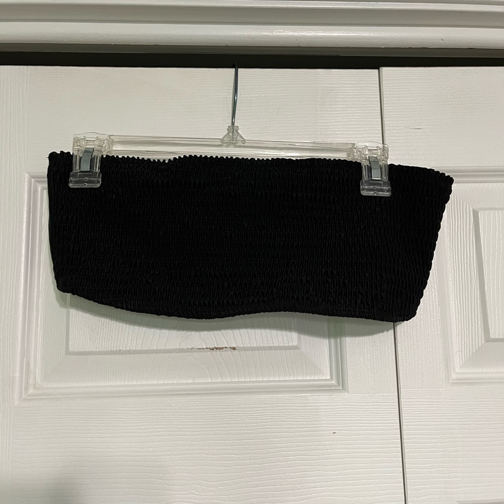 Black Bandeau Swim Suit Top